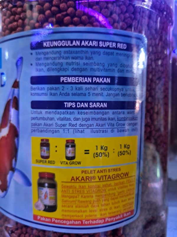 Pelet AKARI SUPER RED 1KG - Gambar 2